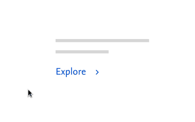 Discouraged productive motion: a slow hover animation delays feedback on the Explore link.