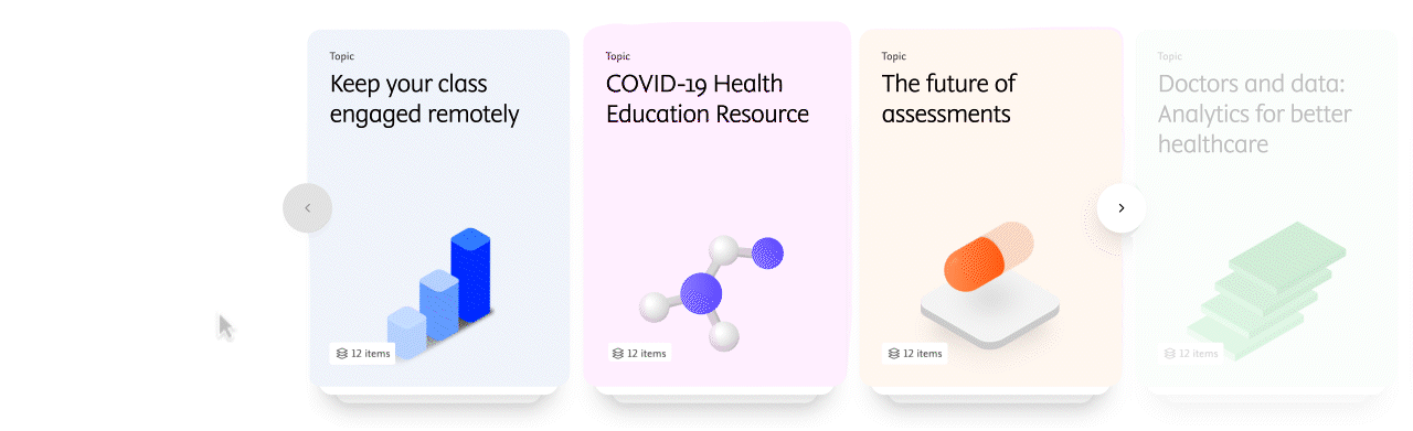 Productive motion examples guide attention through resource cards and a contact banner.
